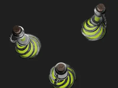 Magic Bottle Low-poly 3D model