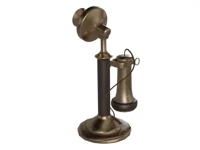 Antique Phone Low-poly 3D model