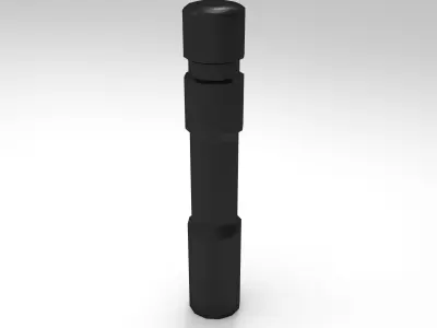 Barrier Pole Low-poly 3D model