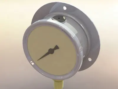 Manometer - compound pressure and vacuum gauge 3D model
