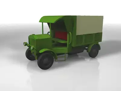 Military Truck WW1 Free low-poly 3D model