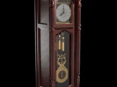 Grandfather Clock - High Fidelity 3D model