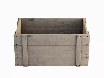 Large Wooden Crate Set  Low-poly 3D model