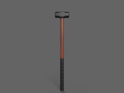 PBR Sledge Hammer V2d Low-poly 3D model