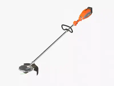 Cordless Brush Cutter Low-poly 3D model