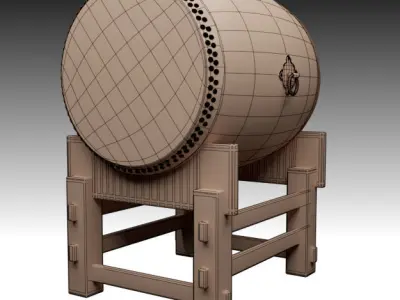 Taiko Drum Set 3D model
