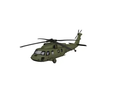 UH 60 Black Hawk Helicopter Military Transport Aircraft 3D model