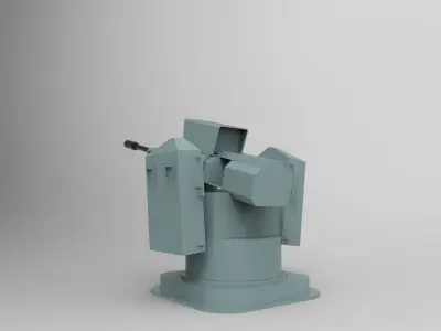 Naval gun type 15 3D model