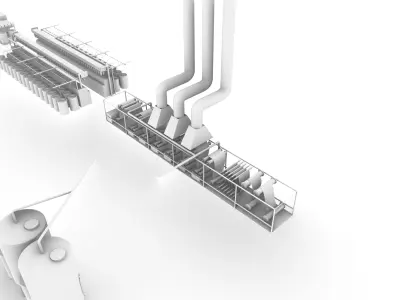 Denim-textile Manufacturing Machines 3D model