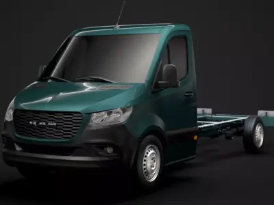 RAM Sprinter Chassis Single Cab L3 RWD 2020 3D model
