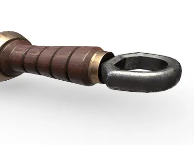 Medieval Dagger Authentic 3D Model for Historical Visualizations 3D model