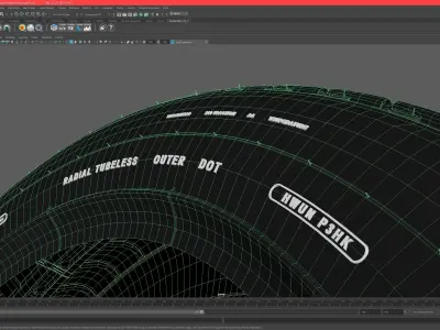 Full Detail high poly TIRE 3D model
