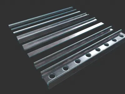 Generic Steel Beams Low-poly 3D model
