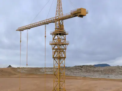 Tower Crane 3D model 2