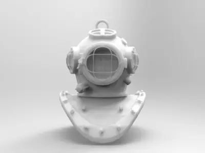 DIVING HELM KEY CHAIN 3D print model