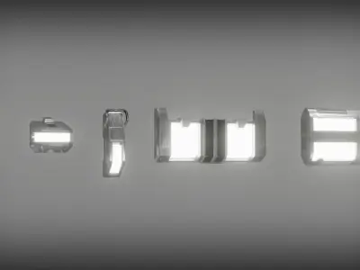 Sci-fi lights Low-poly 3D model purchase