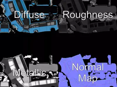 Sleek Blue Bus model pack Low-poly 3D model purchase