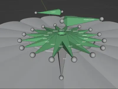 Foldout Shield Low-poly 3D model