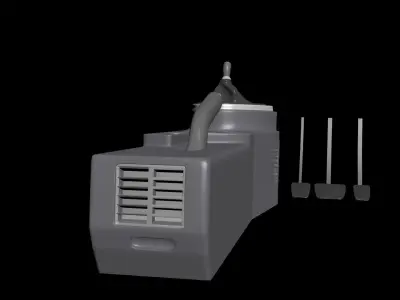 Car Driving Low-poly 3D model