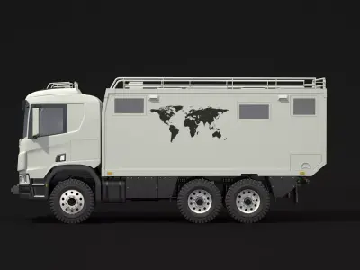 Generic Expedition 6x6 RV Truck 3D model