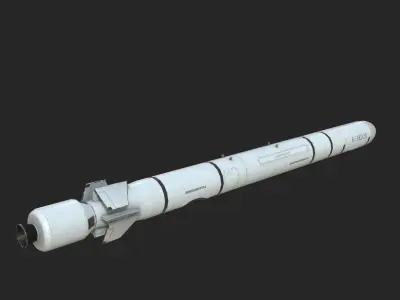 CJ-20 AKD-20 KD-20 Chinese Air-Launched Cruise Missile  Low-poly 3D model