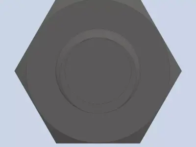 Bolt Partial Thread Hexagonal Head M10x120mm 3D model