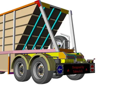 HOPPER TYPE SEMI-TRAILER Free 3D model