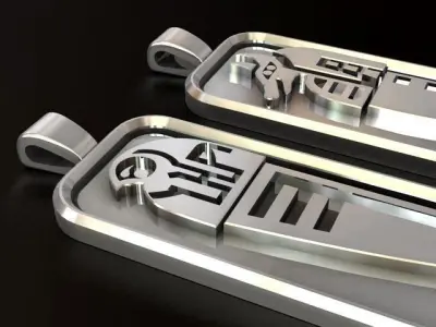 Anubis and Horus Egyptian GodS Pendant 3D print model