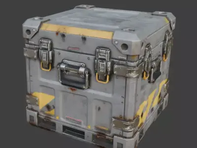 Realistic Sci-Fi Modular Crate 3D Model Low-poly 3D model