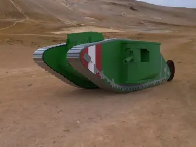 ww1 mark 1 heavy tank Free low-poly 3D model
