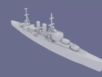 HMS Exeter 3D print model