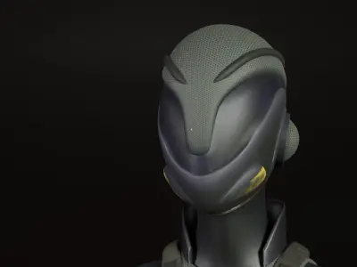 sci-fi character Low-poly 3D model