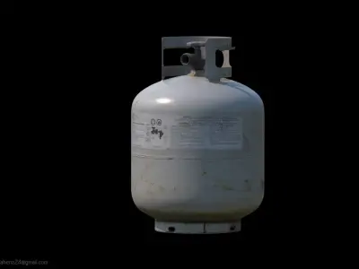 Propane gas cylinder 3D model