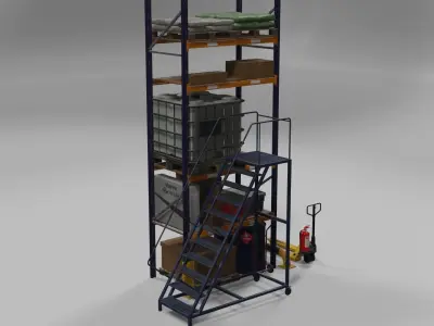 Warehouse pack PBR low poly Low-poly 3D model