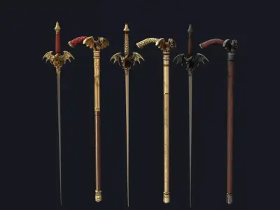 Dracula Weapon Pack Low-poly 3D model