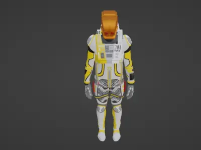Robot Soldier - Assault Soldier Low-poly 3D model 7
