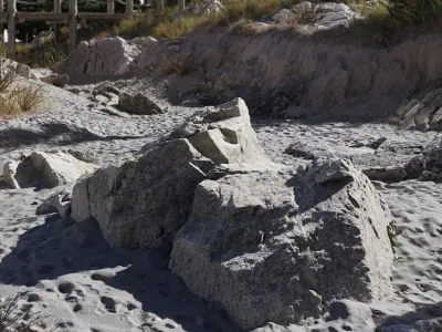  Large Scattered Beach Rock Model  purchase