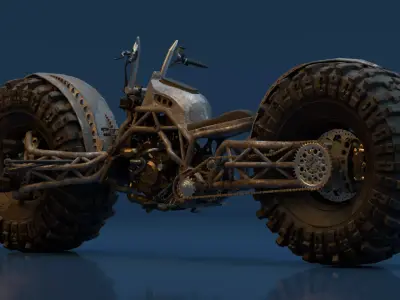 Monster Chopper Motocycle 3D model