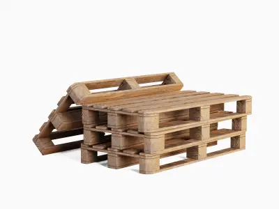 Wooden Pallet 02 3D model