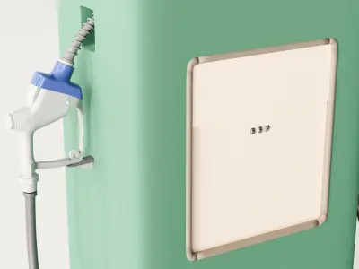 Vintage Gas Pump 3D model buy