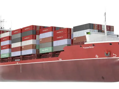 Container Feeder 800 Red 3D model