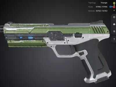 Green Pistol 3D model order
