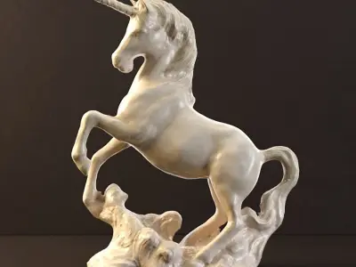 Unicorn sculpture 3D print model