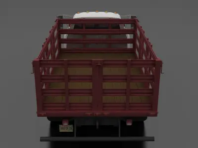 F-Series F-800 Stake Bed Truck 1980 Low-poly 3D model