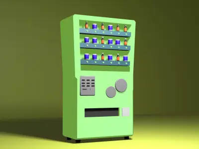 Cola Machine  Low-poly 3D model