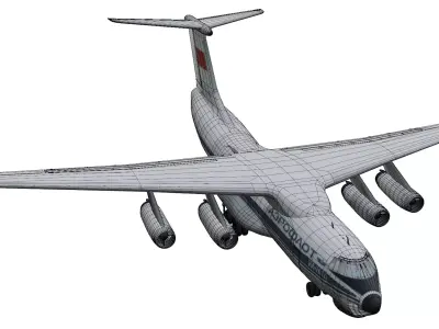 Ilyushin Il-76 Candid Low-poly 3D model