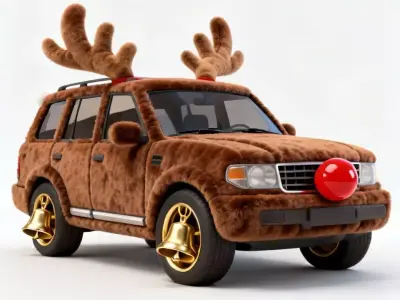 Rudolph Reindeer SUV 3D Model Low-poly 3D model