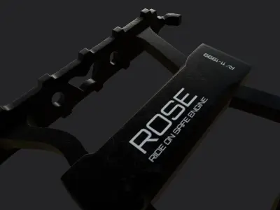 ROSE MTB CNC Pedal Black Low-poly 3D model Low-poly 3D model
