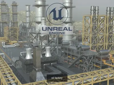 Four Factory 3D Model Pack