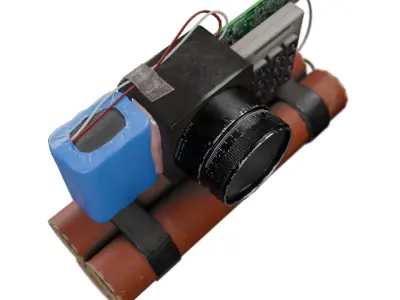 Dynamite optical trap Low-poly 3D model